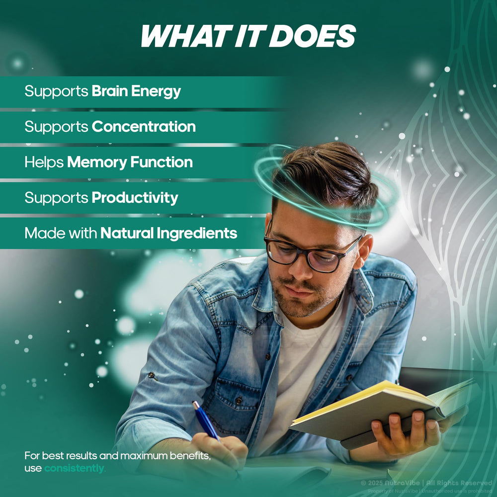 Synaptigen ingredient label showcasing natural blend