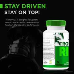 NutraVibe Tropical Rise promo card emphasizing well-being benefits and uses.