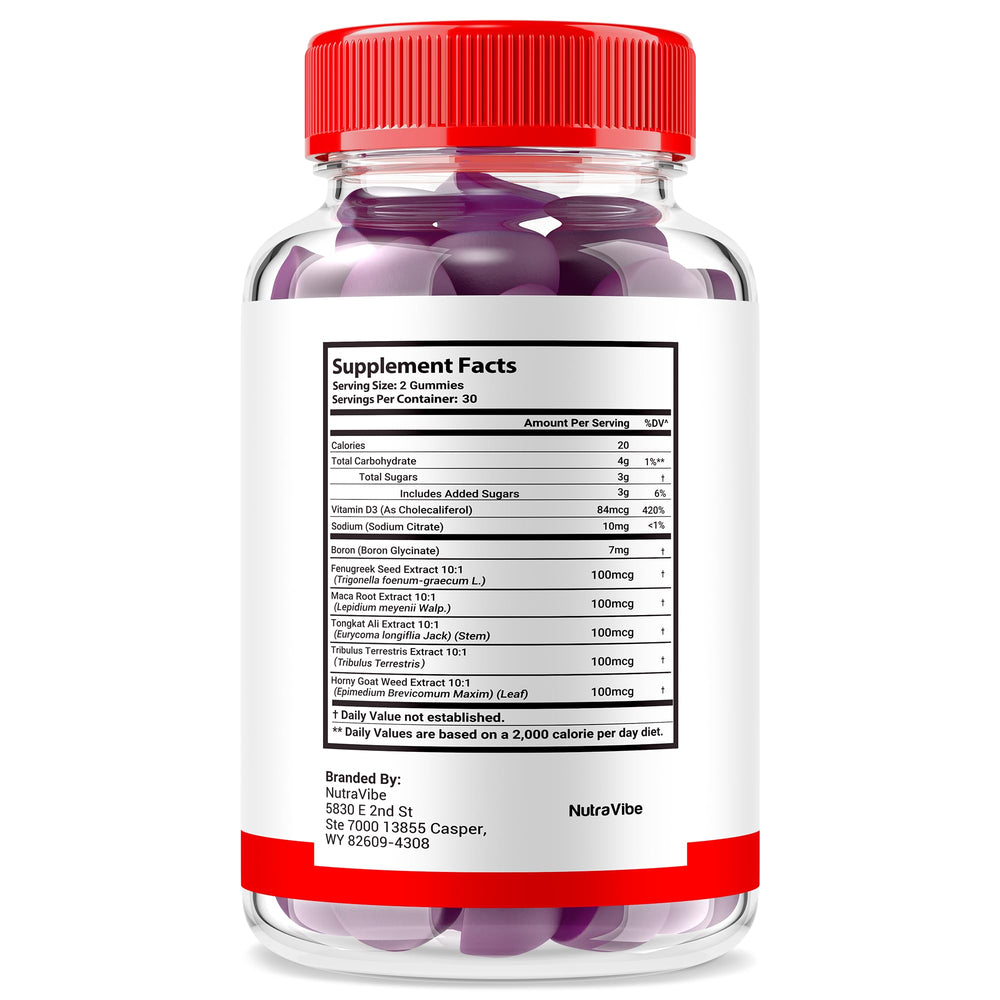 NutraVibe Vital Pump XL gummies pack for easy, on-the-go performance support
