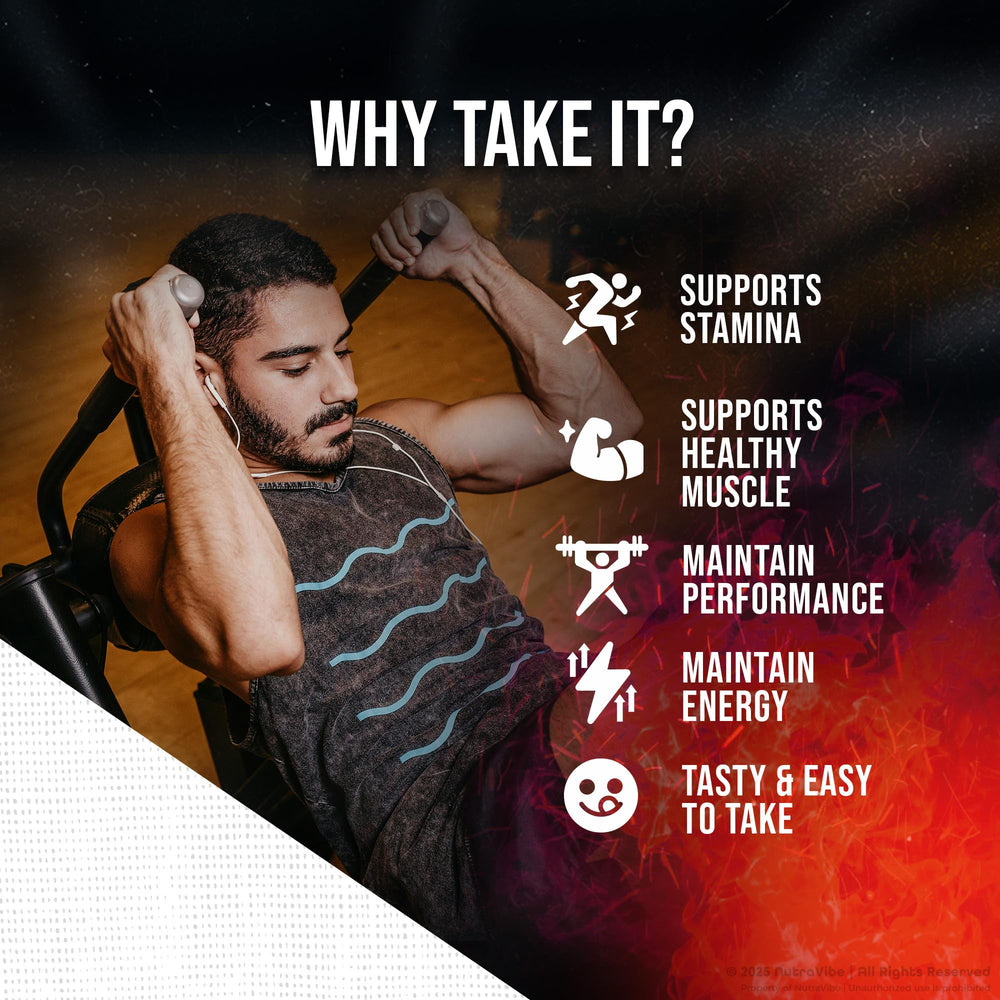 NutraVibe Vital Pump XL male workout scene illustrating an active lifestyle