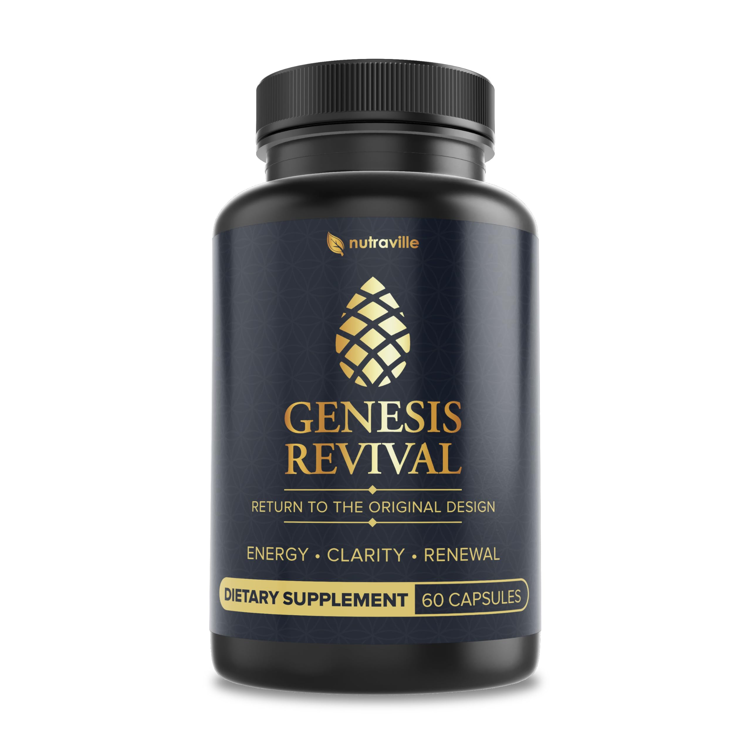 Nutraville Genesis Revival bottle and pour for a simple daily ritual