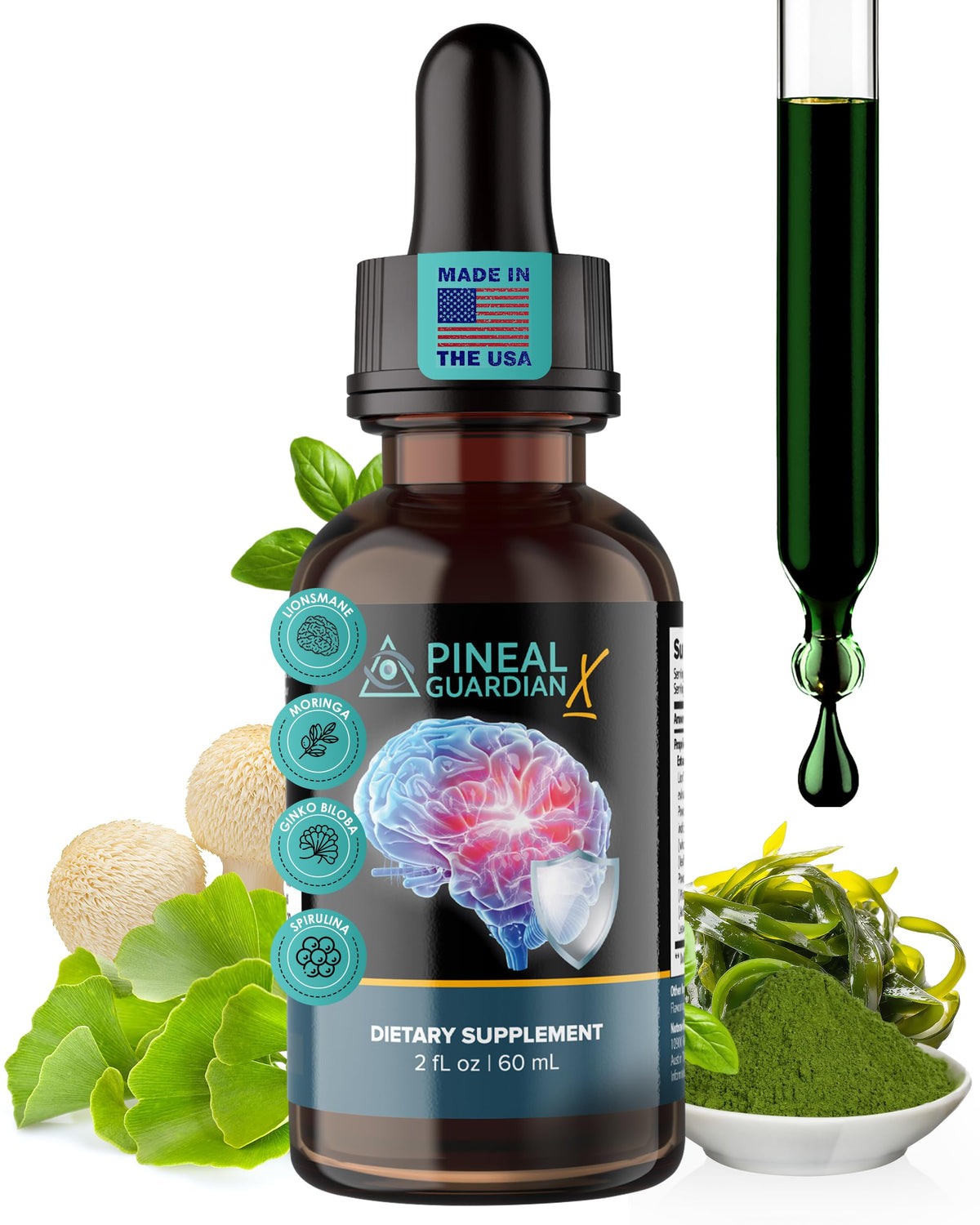 Nutraville Pineal Guardian X bottle front for cognitive support