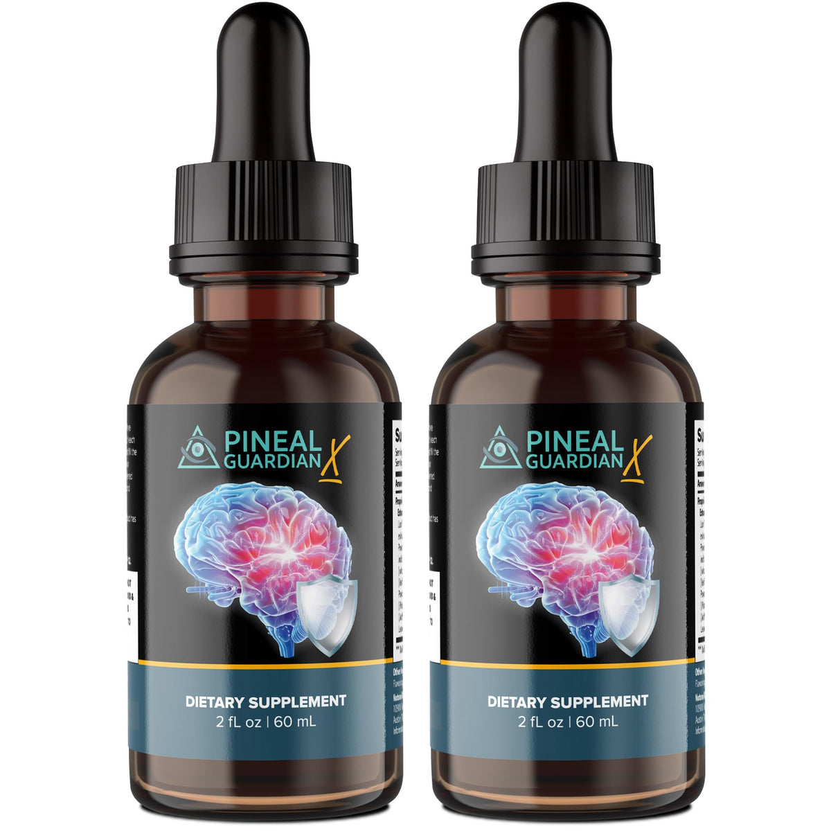 Nutraville Pineal Guardian X bottle with label visible, supports cognitive clarity.