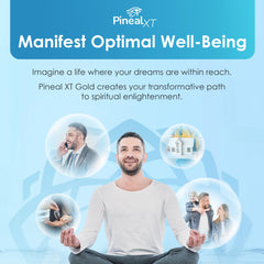 Nutraville Pineal XT Gold label detail showing natural ingredients for wellness.