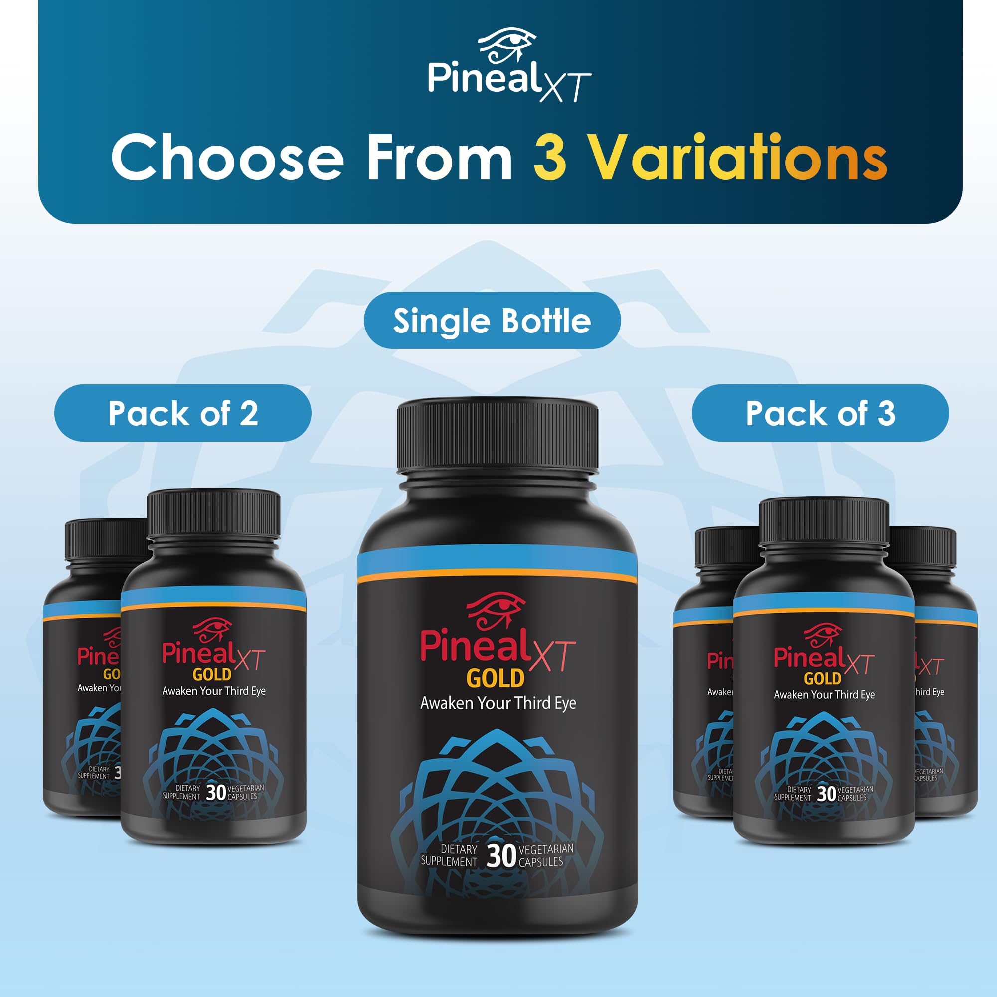 Nutraville Pineal XT Gold pill-dispense demonstrating easy dosage.
