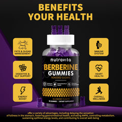 Nutravita Berberine Cinnamon ingredients on display emphasizing absorption and immune support.