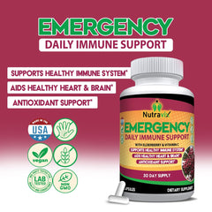 NutraviX immune support with vitamin C and zinc for antioxidant immune function.