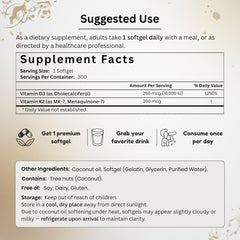 NutraVora D3 K2 daily-use softgels for simple supplementation.
