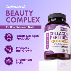 Nutreb Collagen front label showcases premium ingredients for women.