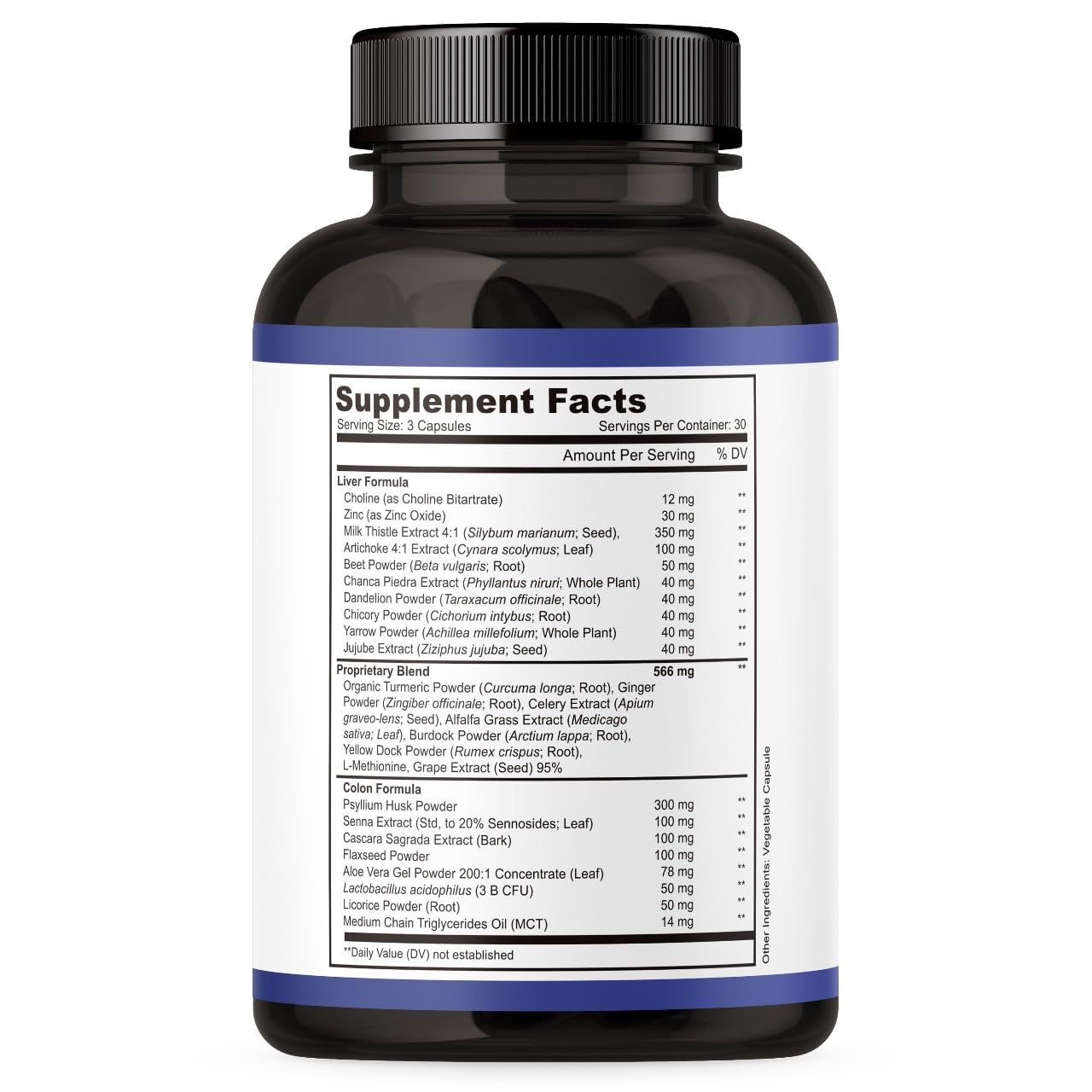 Nutreb Colon Cleanse bottle front highlighting fiber-rich formula.