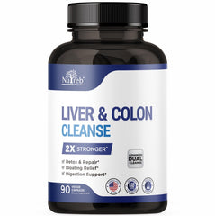Nutreb Liver Detox bottle front with capsules for daily liver support.