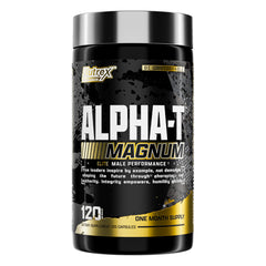 Nutrex Alpha-T Magnum bottle emphasizing energy support for workouts
