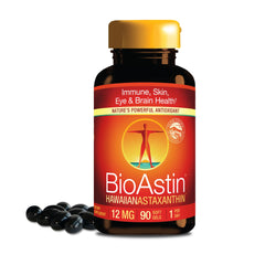 Nutrex Hawaii BioAstin 12mg softgels bottle for daily antioxidant support