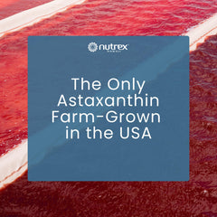 Nutrex Hawaii farm-direct aquifer water background reinforces natural cultivation story