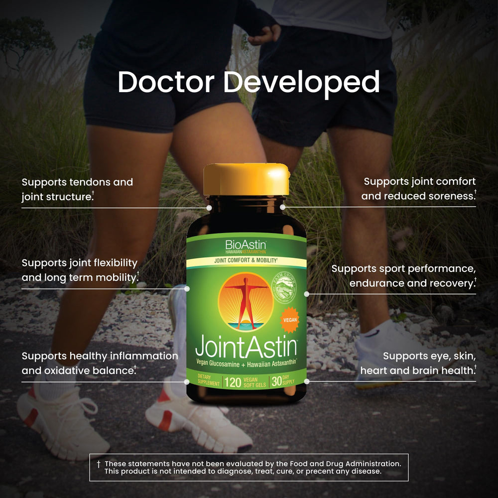 Nutrex Hawaii JointAstin label packaging communicates quality and allergen-free formulation