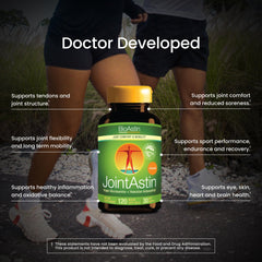 Nutrex Hawaii JointAstin label packaging communicates quality and allergen-free formulation