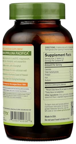 Nutrex Hawaii spirulina bottle 180-count daily antioxidant and energy support
