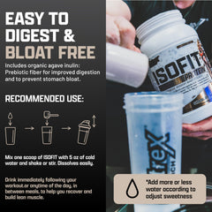 Nutrex IsoFit packaging front view emphasizes premium USA-made protein formula.