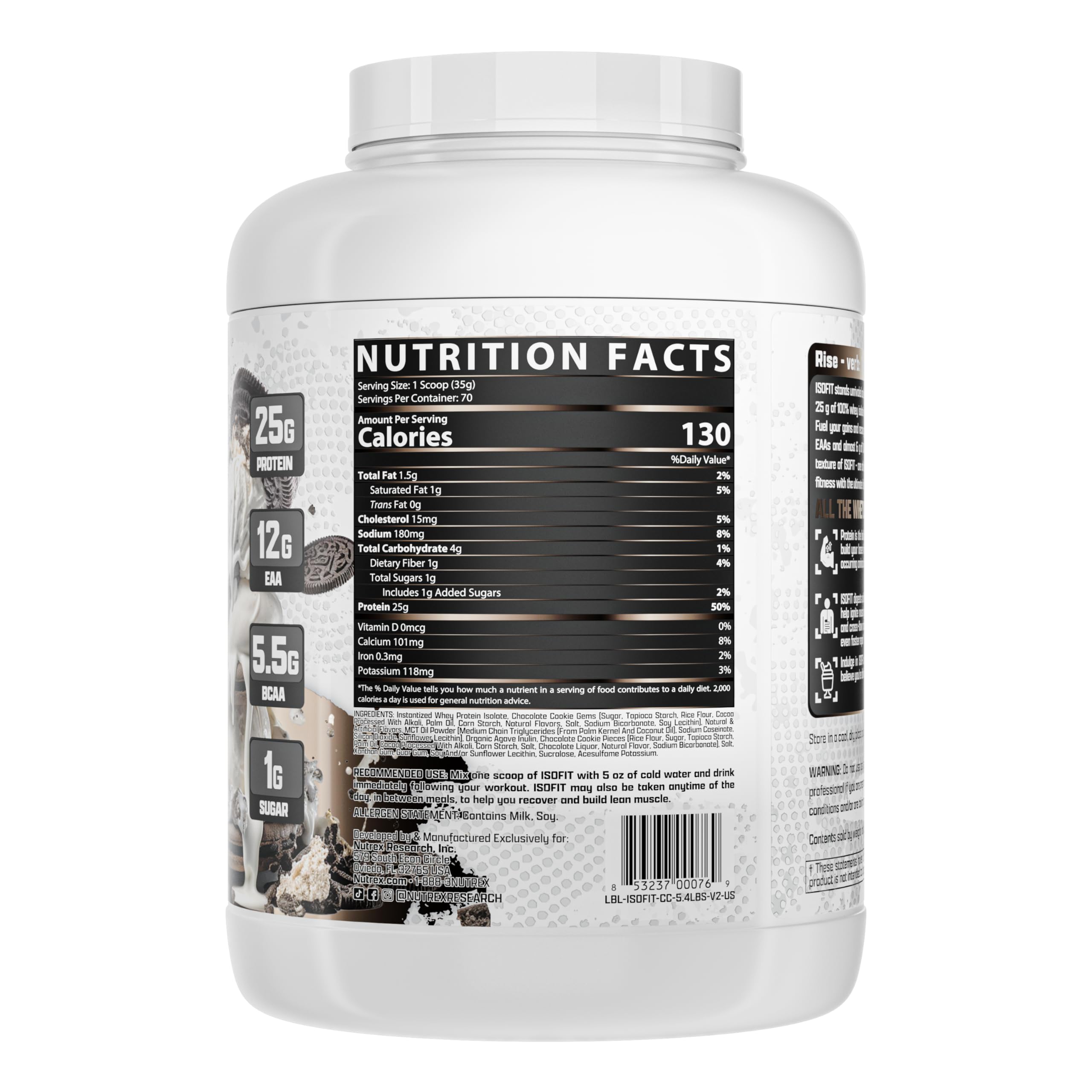 Nutrex IsoFit ready-to-shake drink suggests convenient post-workout fueling.