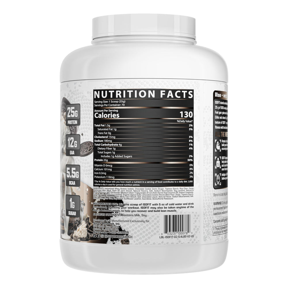 Nutrex IsoFit ready-to-shake drink suggests convenient post-workout fueling.