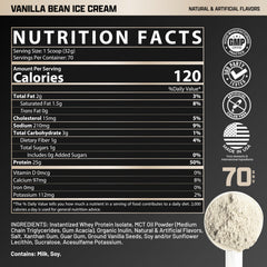 Nutrex IsoFit Vanilla Bean Ice Cream serving on a counter highlighting lean nutrition
