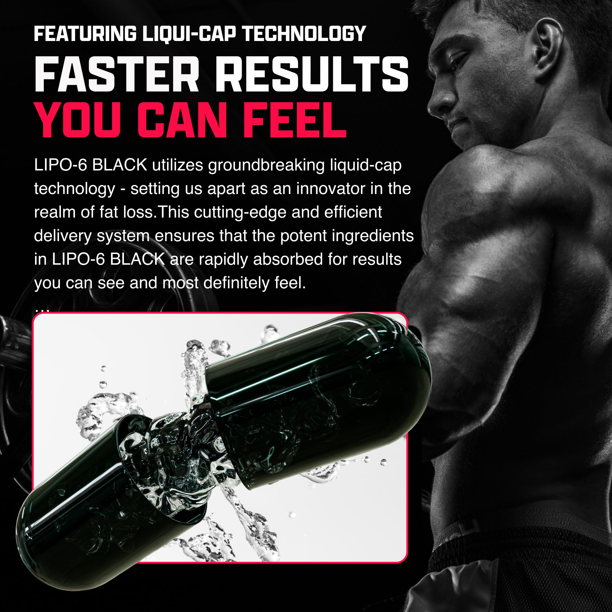 Nutrex Lipo-6 Black Max bottle label closeup showing branding and key formula notes.