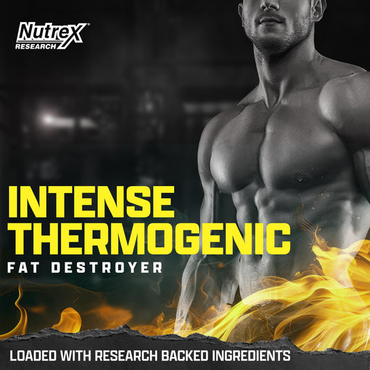 Nutrex Lipo6 Black Intense capsules closeup showing compact fat burning capsules.