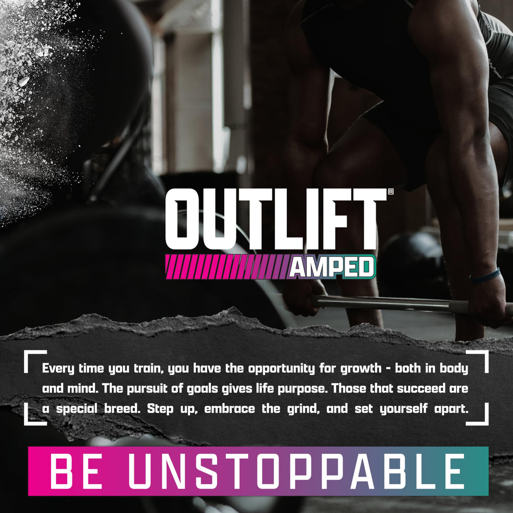 Nutrex OUTLIFT Amped serving scoop ready to mix for training