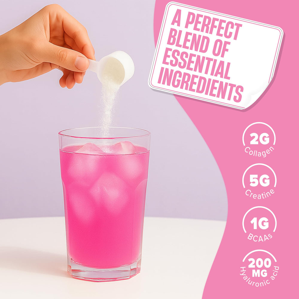 Collagen and BCAAs in Nutrex Creatine Women blend for recovery.