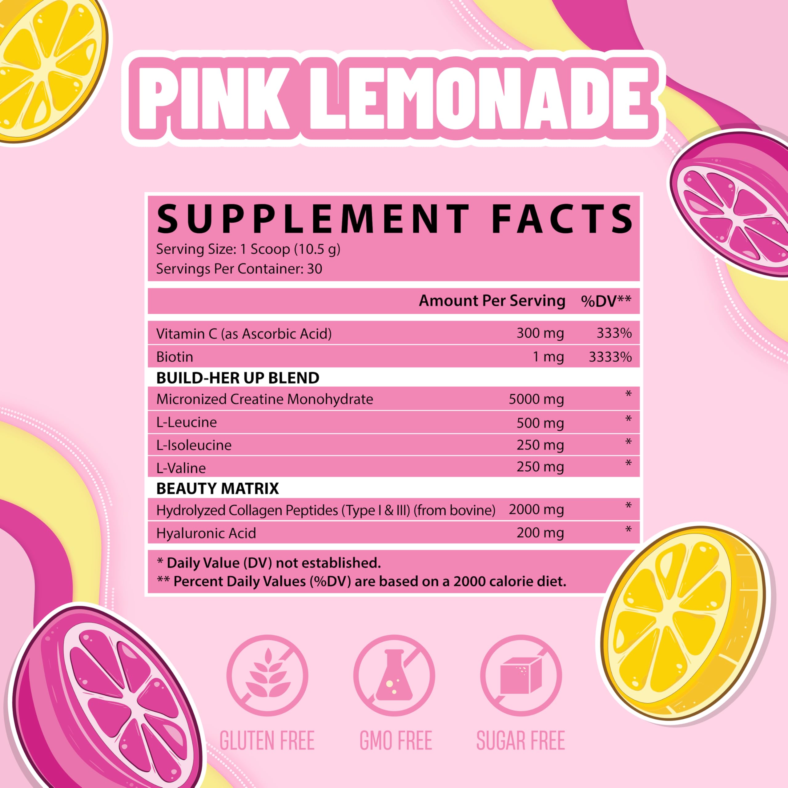 Nutrex Creatine Women label close-up highlights gluten-free formulation.