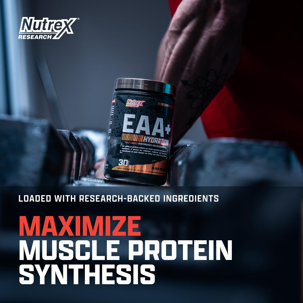 Nutrex Research EAA Hydration bottle-assembly ready for intra-workout hydration