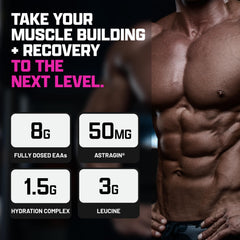 Glass shows prepared Nutrex EAA Hydration after training