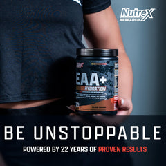 Nutrex Research EAA Hydration ingredients-icon highlights 8g EAAs and electrolytes