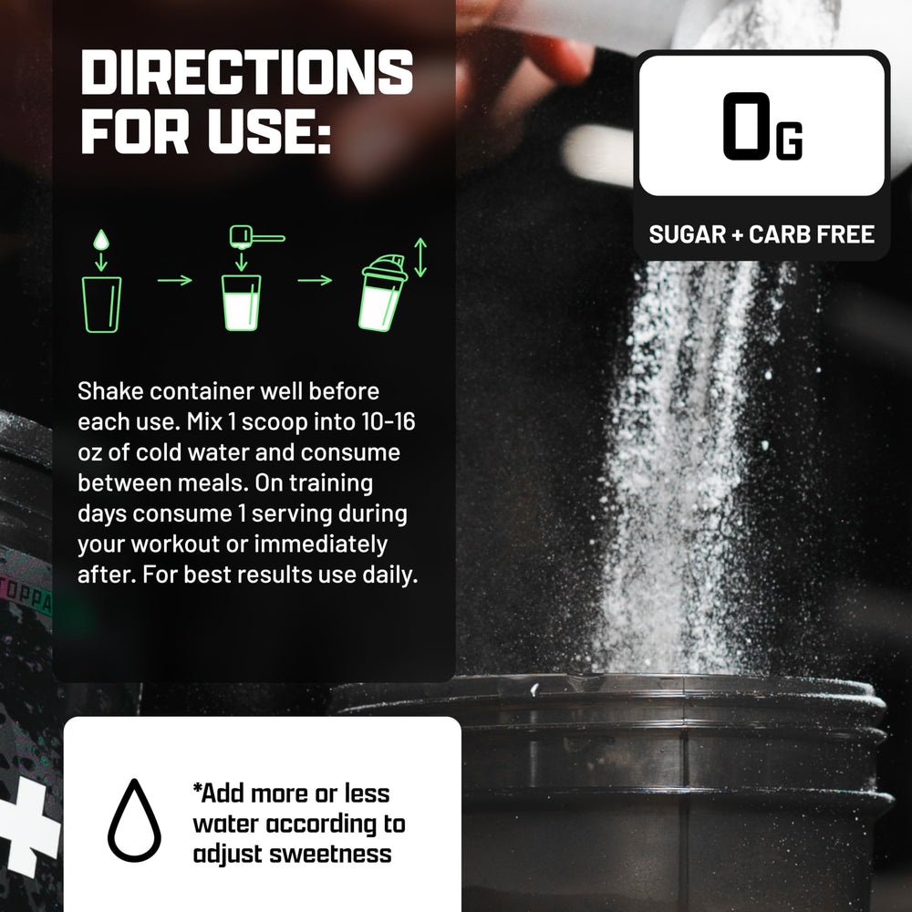 Nutrex Hydration drink offers vivid color and inviting aroma after mixing.