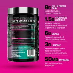 Powder dissolving in water with Nutrex EAA Hydration