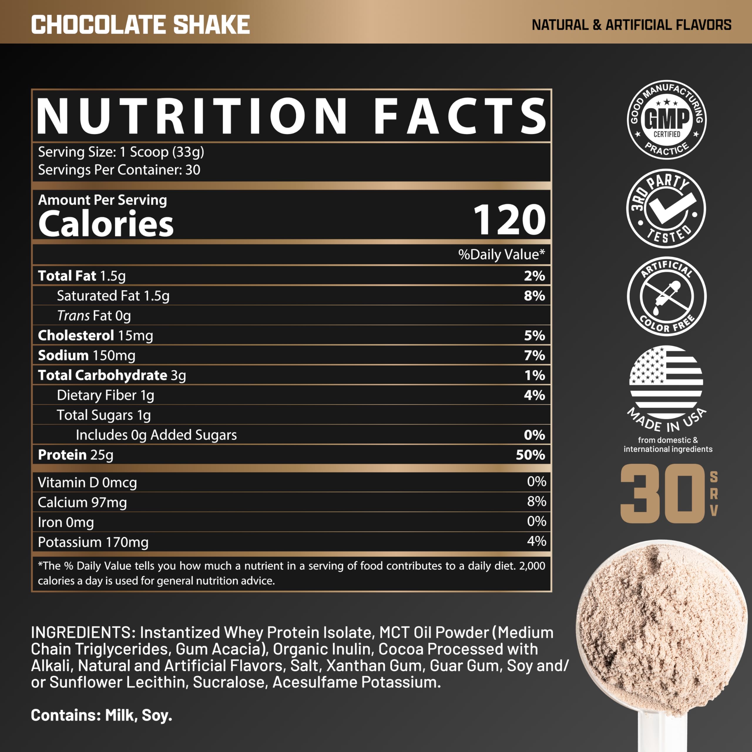IsoFit 2lb tub side view demonstrates easy mixing and portability.