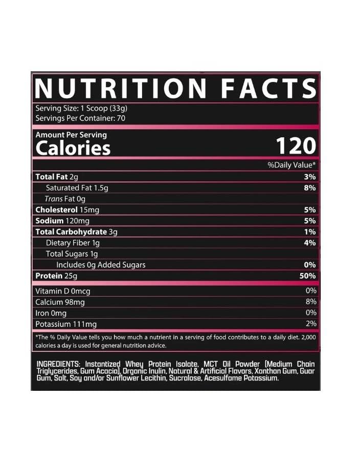 Nutrex IsoFit whey protein powder scoop shows a convenient serving for steady daily protein.