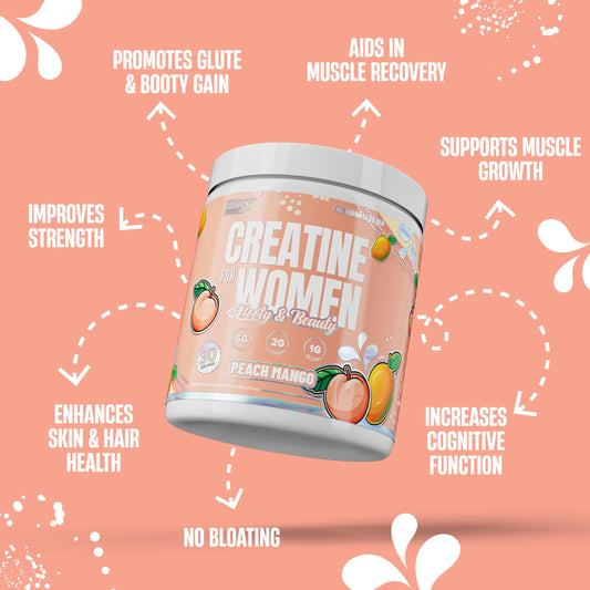 Nutrex Research women’s creatine scoop dissolving easily for daily use.