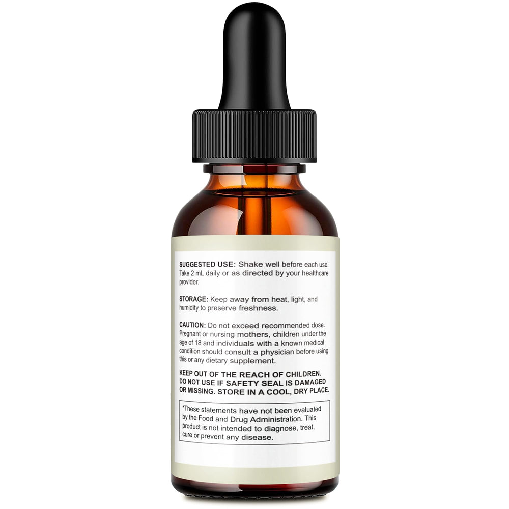 Nutri Derma Guard Drops dropper over glass for daily skin support.