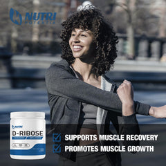 NUTRI POTENTIA D-Ribose powder ingredients highlight vegan-friendly and gluten-free.