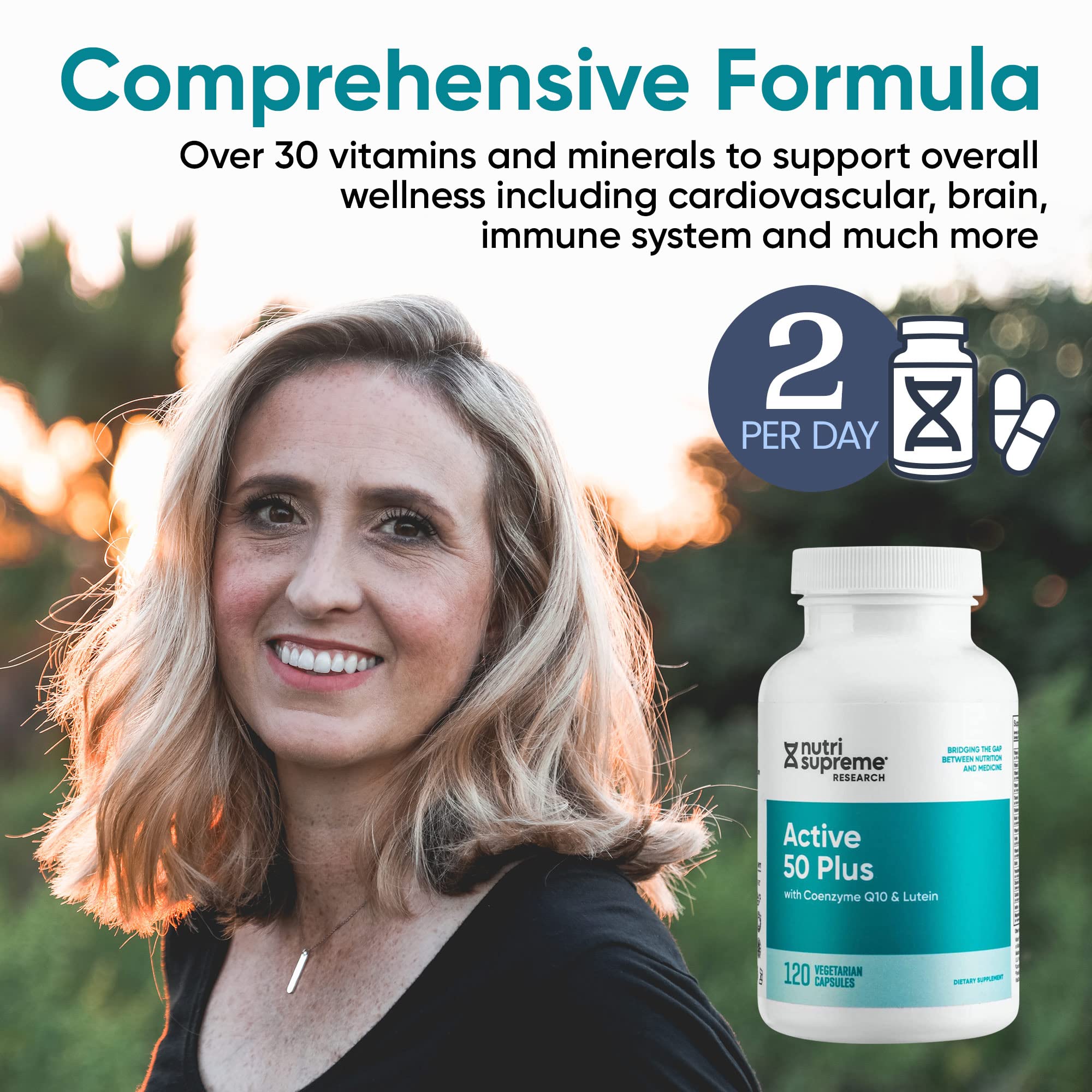 Kosher-certified Nutri-Supreme Active 50 Plus signals quality assurance.