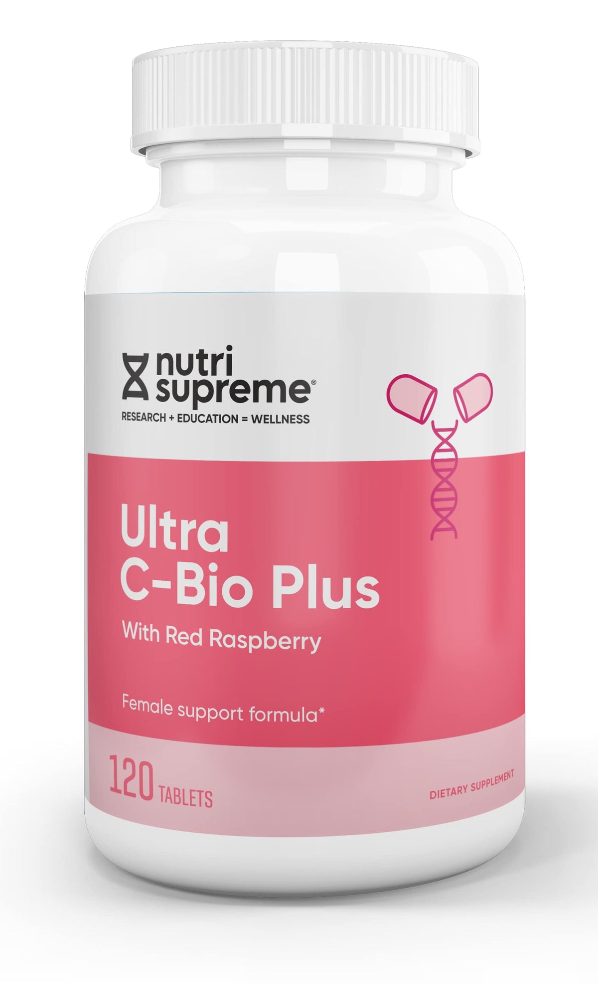 Nutri-Supreme Ultra C-Bio Plus bottle front for daily female wellness