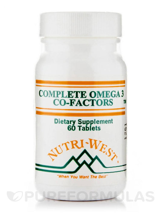 Nutri-West Complete Omega-3 Co-Factors tablets close-up for easy daily use