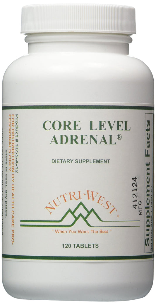 Nutri-West Core Level Adrenal 120 bottle for everyday wellness on the go