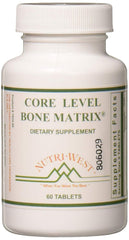 Nutri-West Core Level Bone Matrix tablets in front view for daily bone health.