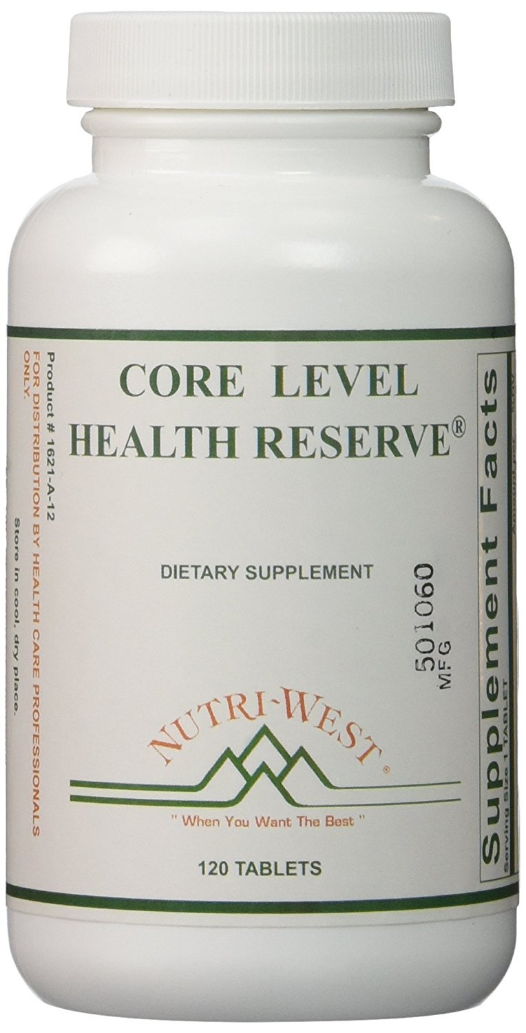 Nutri-West Core Level Health Reserve bottle with 120 tablets for daily routine.