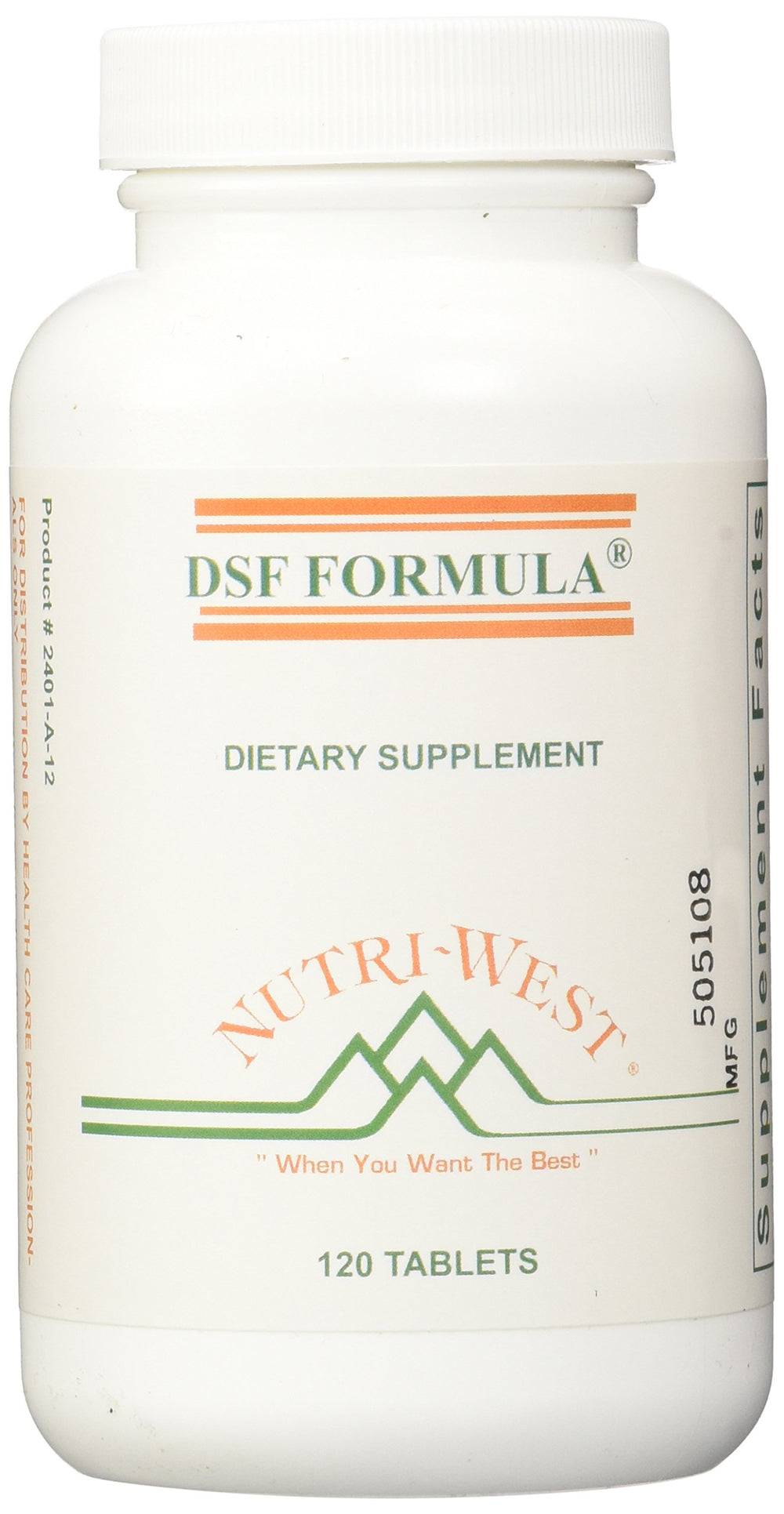 Nutri-West DSF Formula tablets bottle front for daily use on your shelves.