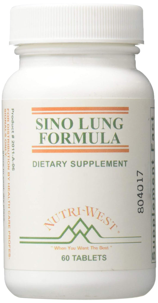 Nutri-West Sino-Lung Formula bottle shown for easy daily use.