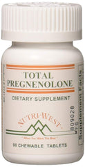 Nutri-West Total Pregnenolone bottle front view for daily supplementation convenience.