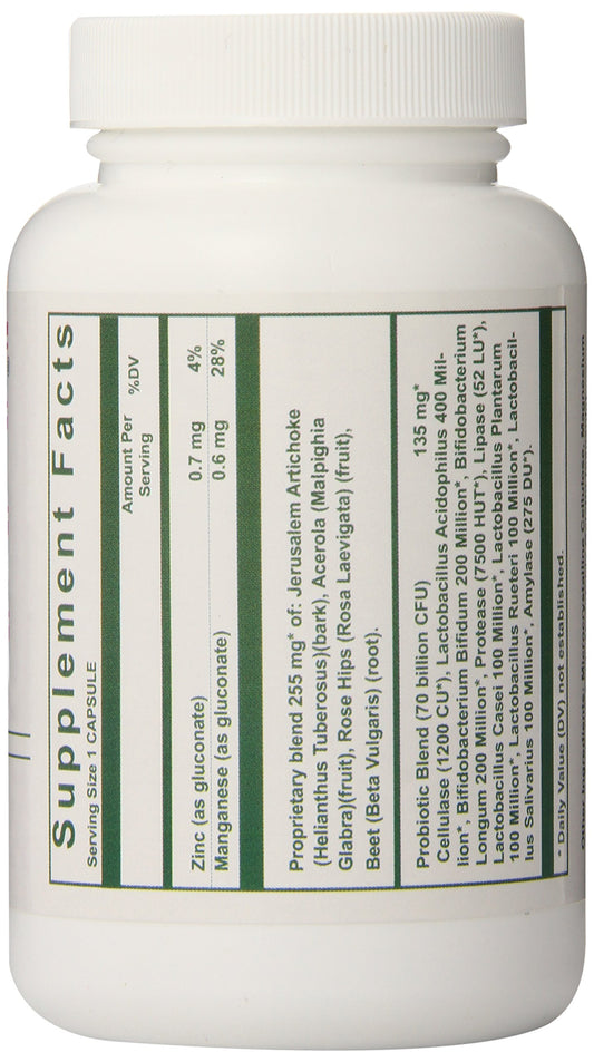 nutri-west Total Probiotics bottle back label showing ingredients and directions